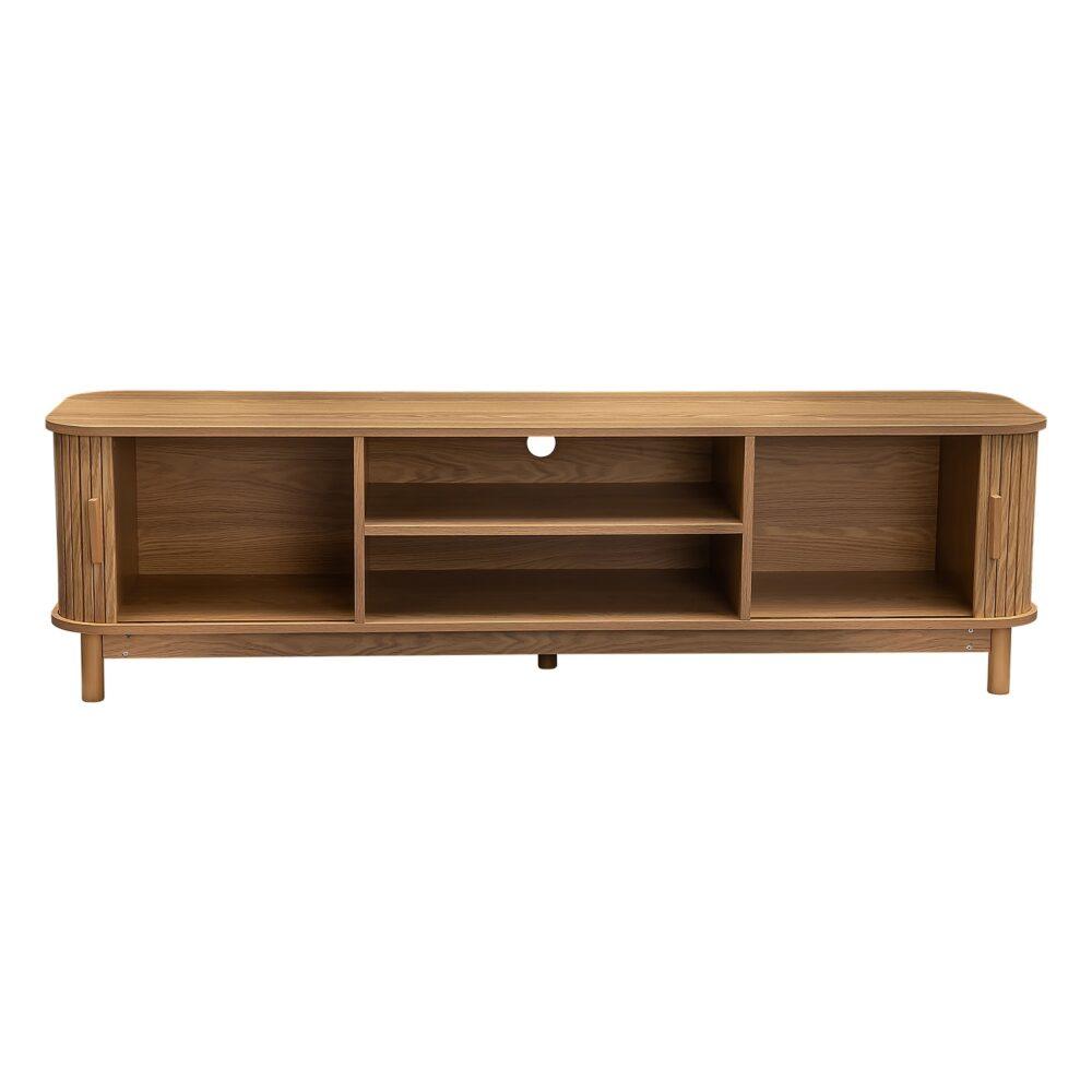 Buy 160cm Ribbed Natural Entertainment Unit discounted | Products On Sale Australia