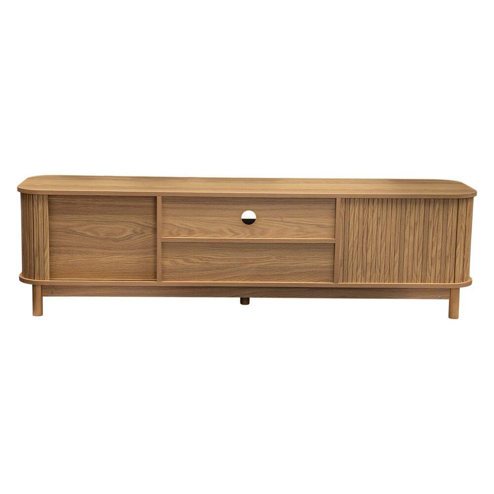 Buy 160cm Ribbed Natural Entertainment Unit discounted | Products On Sale Australia