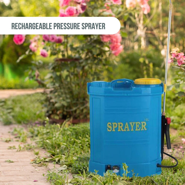 Buy 16L Rechargeable Backpack Pressure Sprayer - Portable Electric Garden Weed Pump discounted | Products On Sale Australia