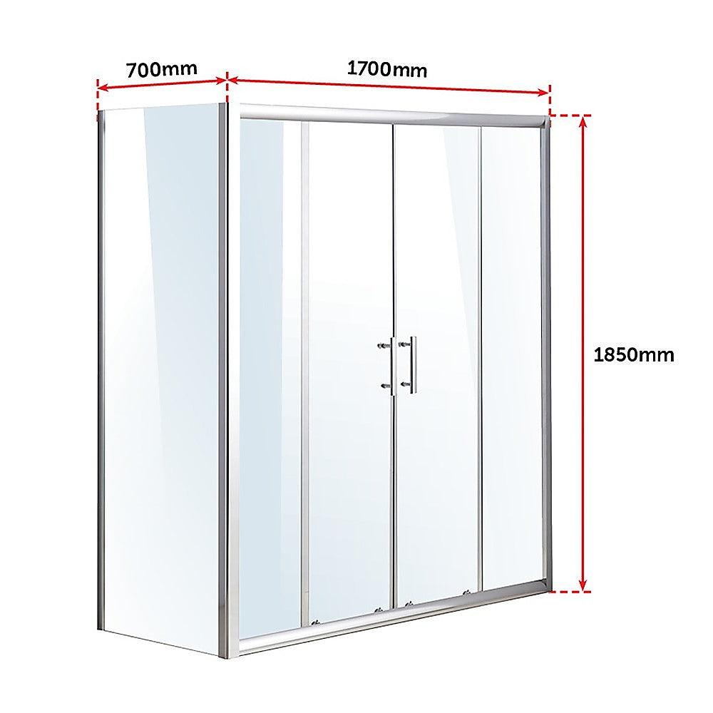 Buy 1700 X 700 Sliding Door Safety Glass Shower Screen By Della Francesca discounted | Products On Sale Australia