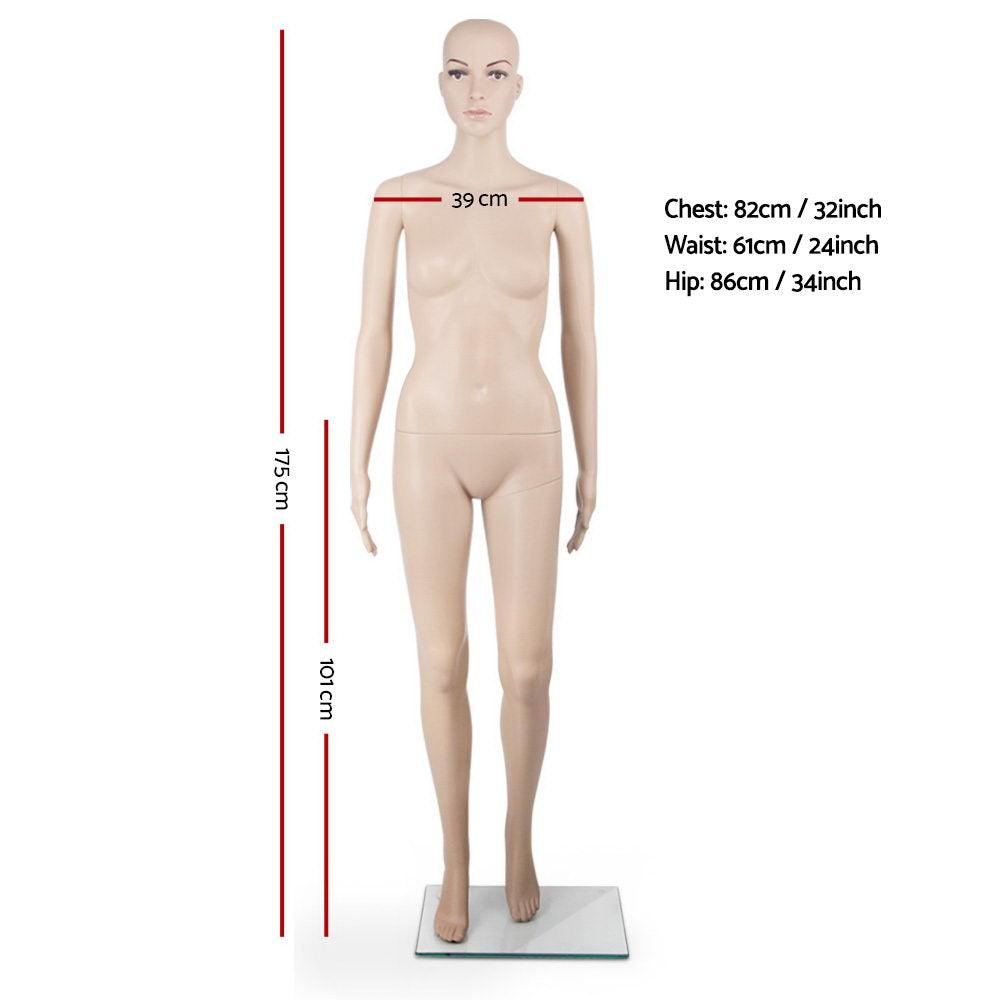 Buy 175cm Tall Full Body Female Mannequin - Skin Coloured discounted | Products On Sale Australia