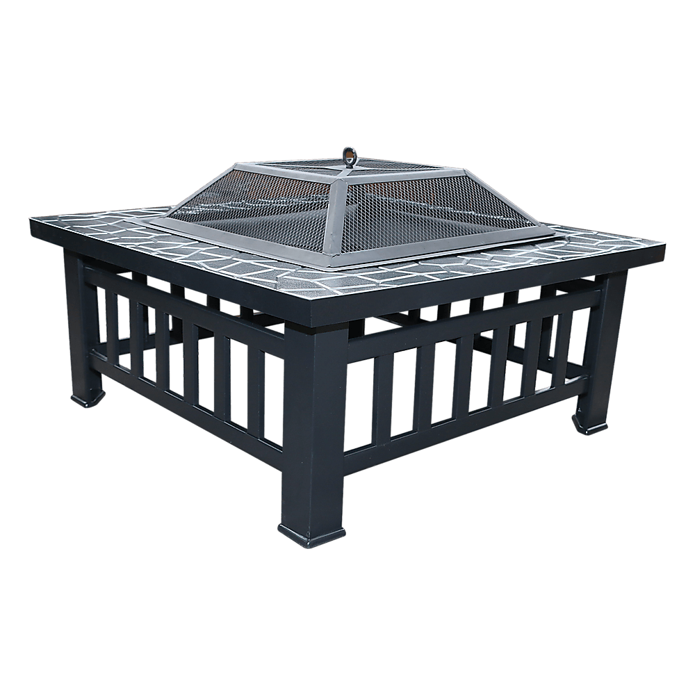 Buy 18" Square Metal Fire Pit Outdoor Heater discounted | Products On Sale Australia