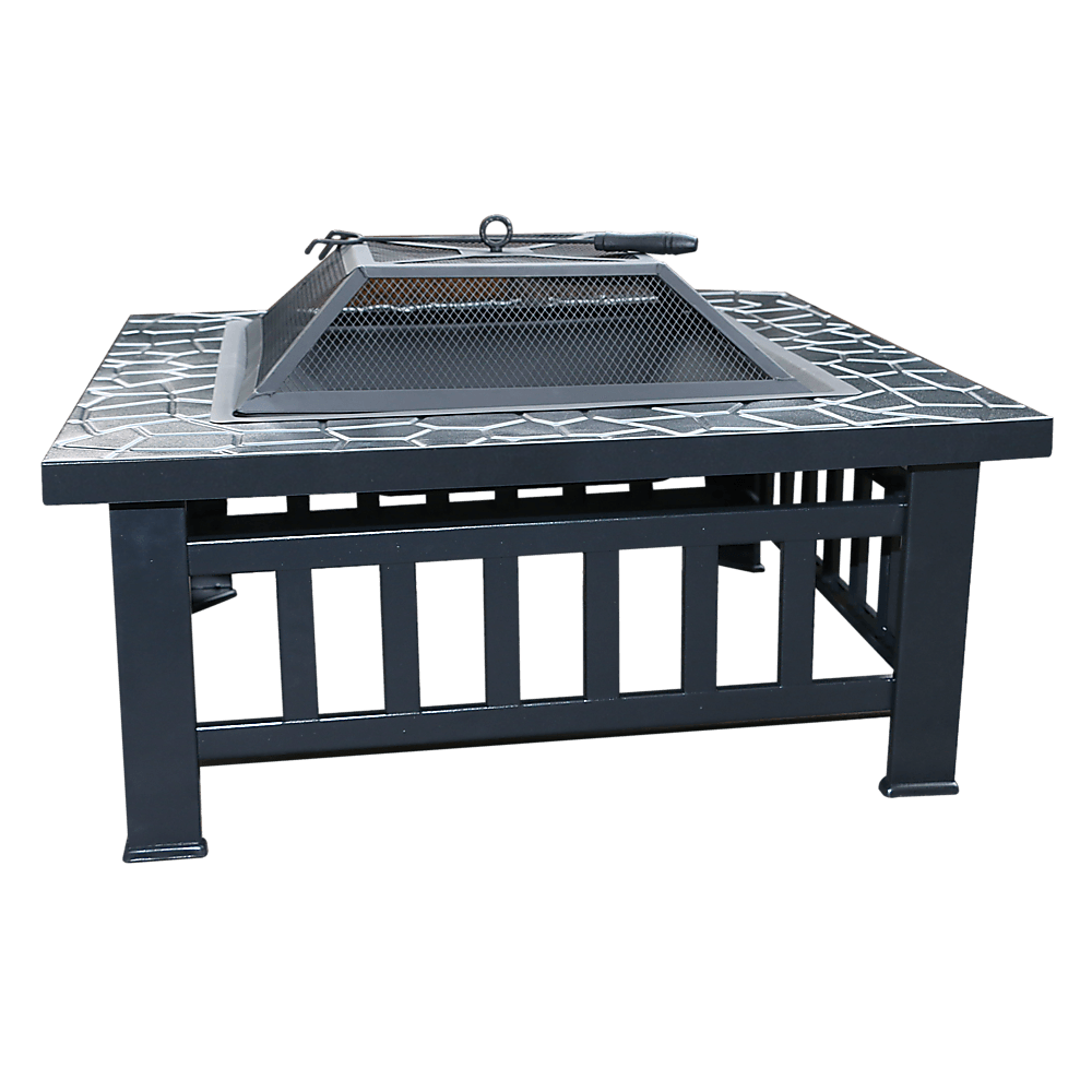 Buy 18" Square Metal Fire Pit Outdoor Heater discounted | Products On Sale Australia