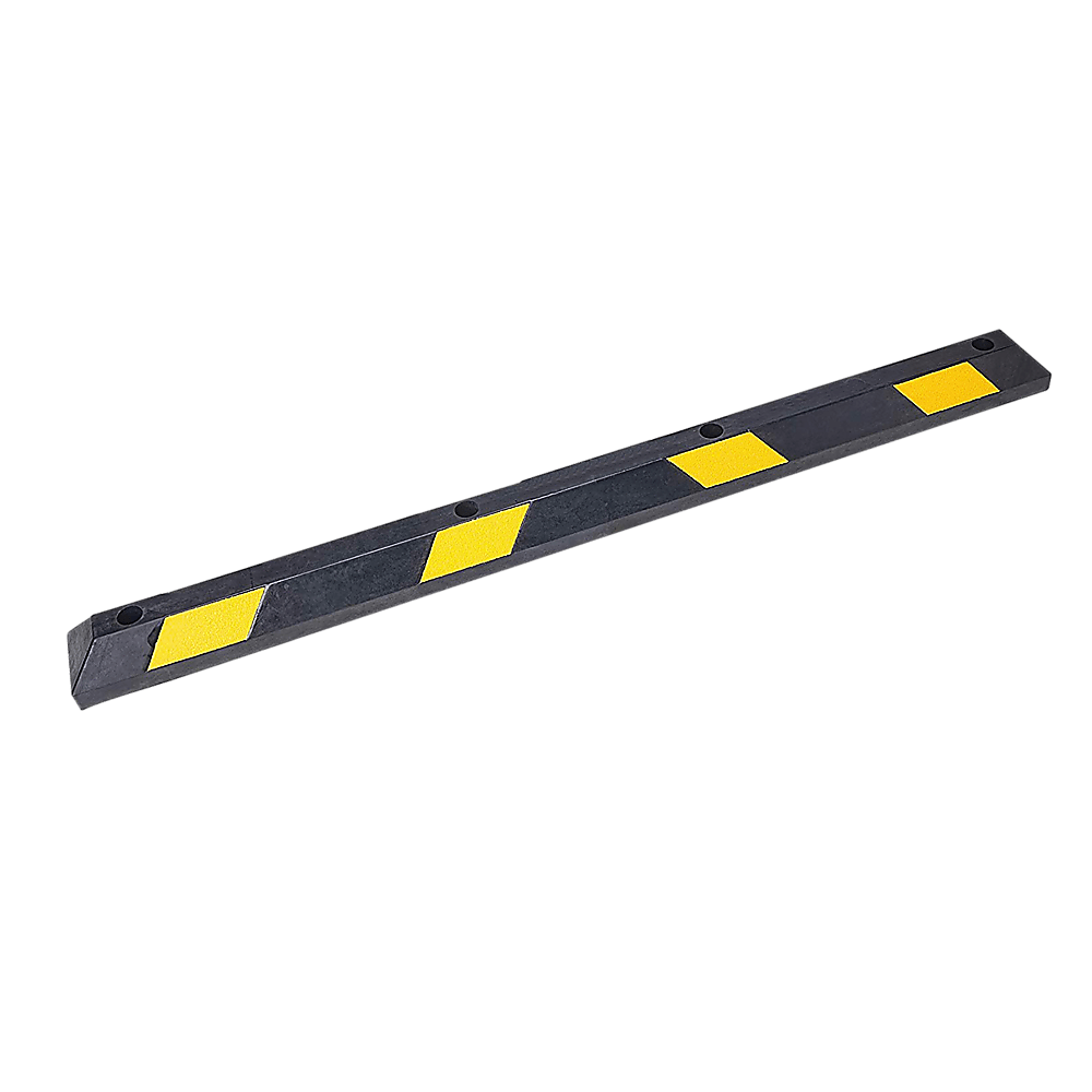 Buy 180cm Heavy Duty Rubber Curb Parking Guide Wheel Driveway Stopper Reflective Yellow discounted | Products On Sale Australia