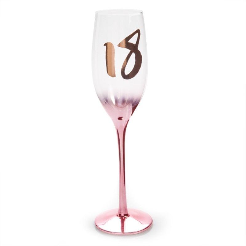 Buy 18th Birthday Blush Campagne Flute discounted | Products On Sale Australia