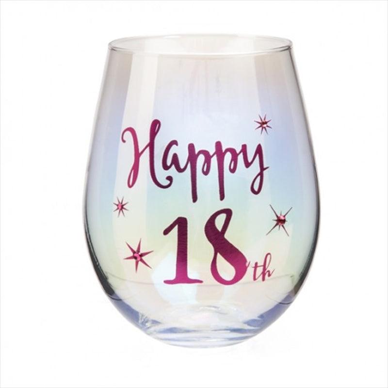 Buy 18th Birthday Irid Wine Glass discounted | Products On Sale Australia