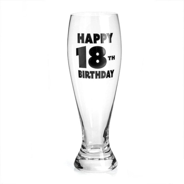 Buy 18th Birthday Pilsner Glass discounted | Products On Sale Australia