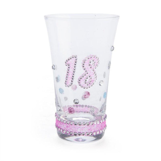 Buy 18th Birthday Sparkle Shot Glass discounted | Products On Sale Australia