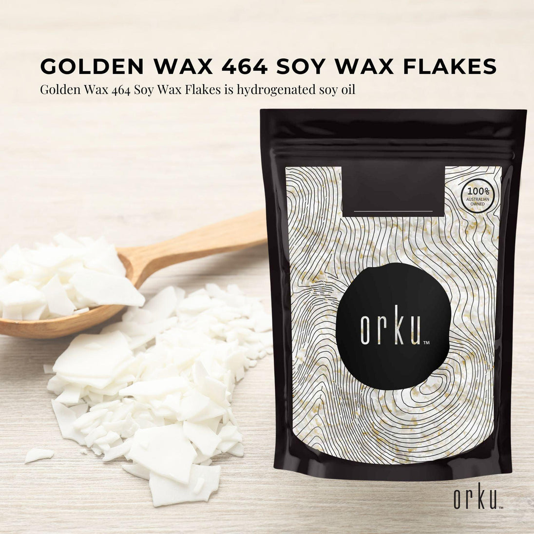 Buy 1Kg Golden 464 Soy Wax Flakes - 100% Pure Natural DIY Candle Melts Chips discounted | Products On Sale Australia