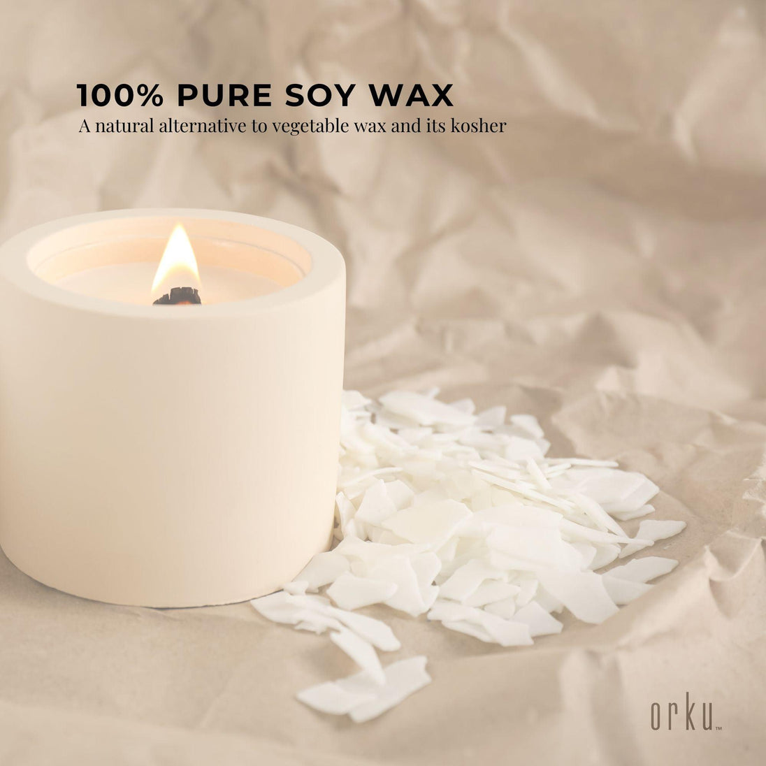 Buy 1Kg Golden 464 Soy Wax Flakes - 100% Pure Natural DIY Candle Melts Chips discounted | Products On Sale Australia