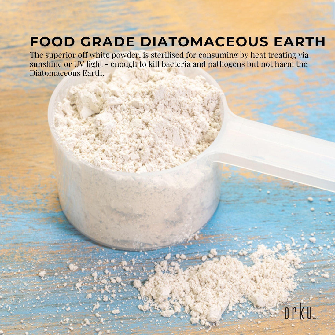 Buy 1Kg Organic Fine Diatomaceous Earth - Food Grade Fossil Shell Flour Powder discounted | Products On Sale Australia