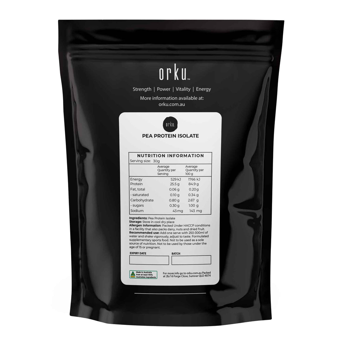 Buy 1Kg Pea Protein Powder Isolate - Plant Based Vegan Vegetarian Shake Supplement discounted | Products On Sale Australia