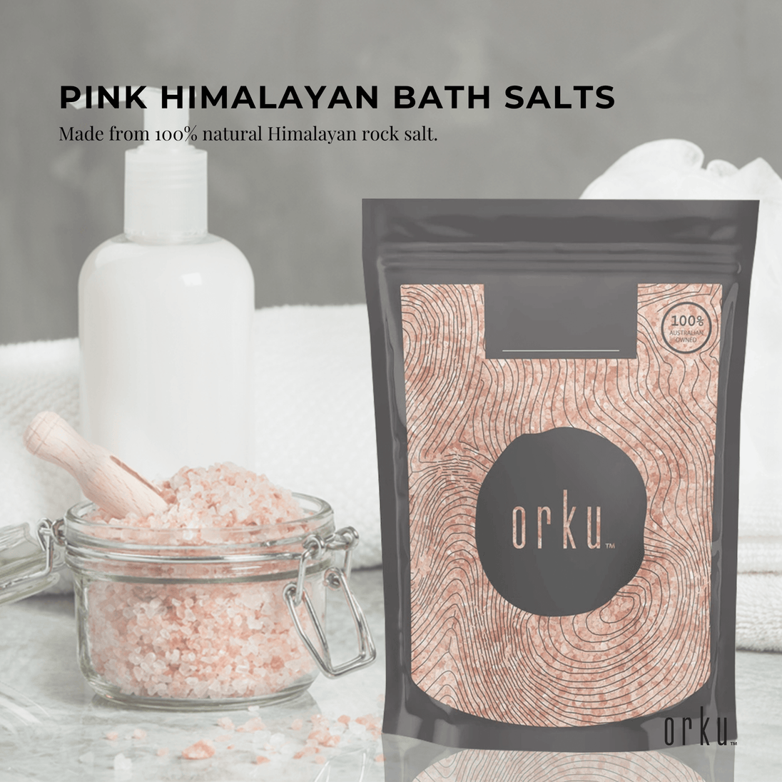 Buy 1Kg Pink Himalayan Bath Salts - Natural Crystal Rocks - Spa Therapy Body Scrub discounted | Products On Sale Australia