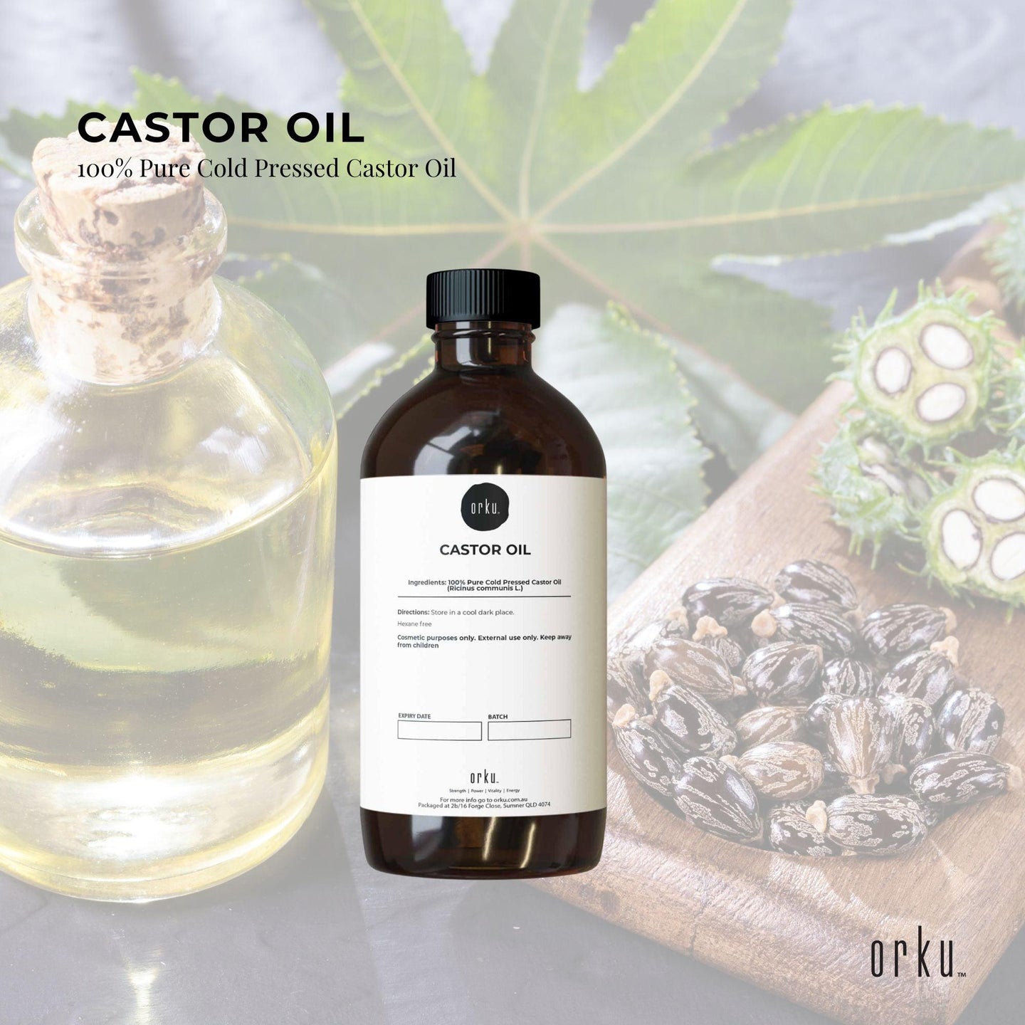 Buy 1L Castor Oil - Hexane Free Cold Virgin Pressed Skin Hair Care discounted | Products On Sale Australia