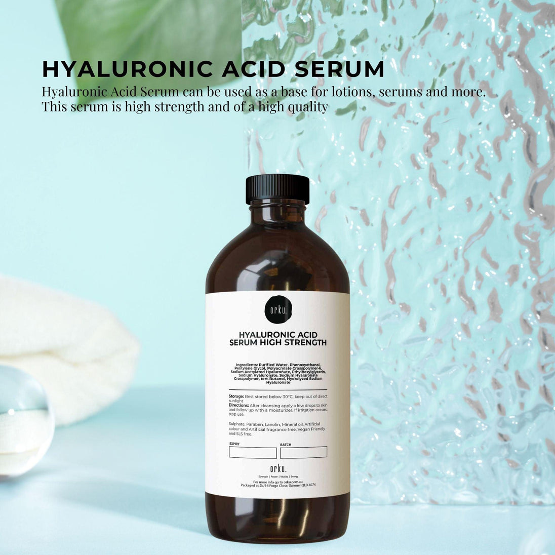 Buy 1L Hyaluronic Acid Serum - High Strength Bulk Cosmetic Face Skin Care discounted | Products On Sale Australia