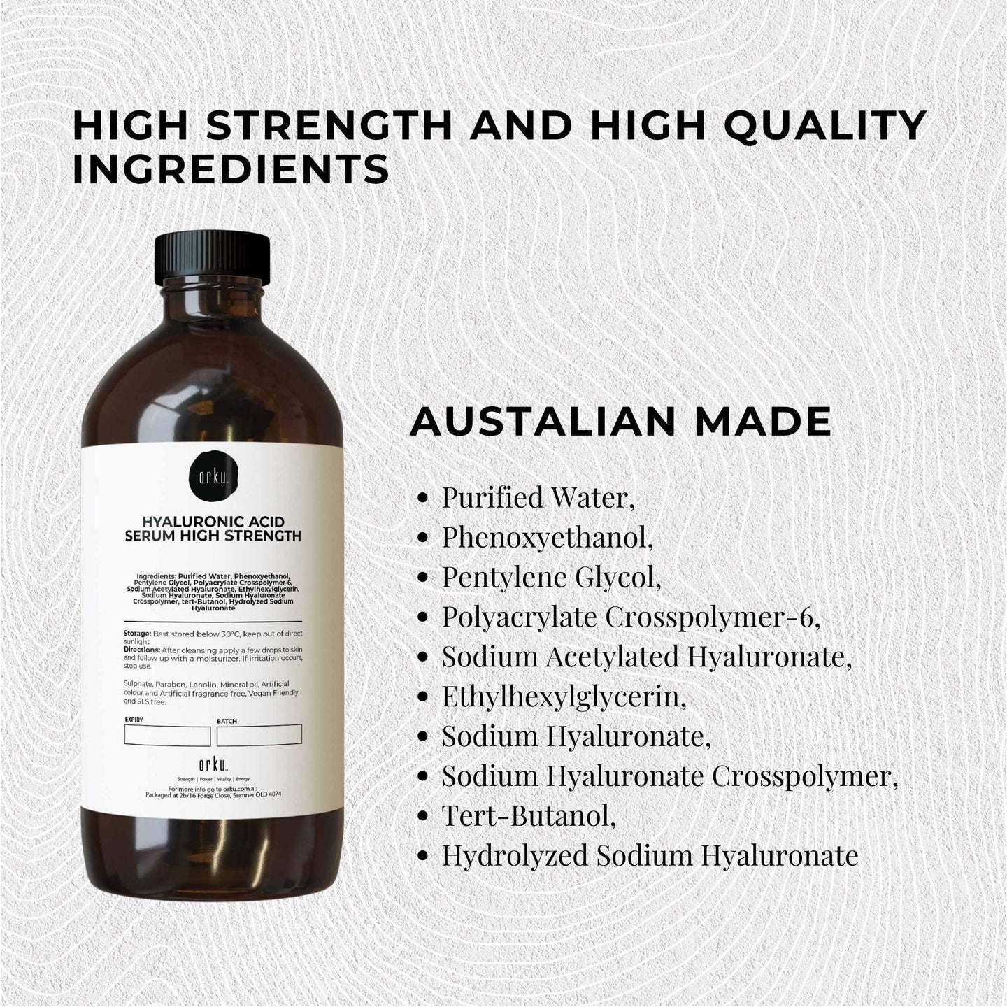 Buy 1L Hyaluronic Acid Serum - High Strength Bulk Cosmetic Face Skin Care discounted | Products On Sale Australia