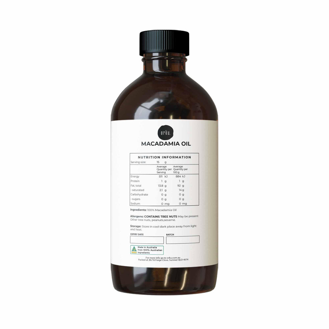 Buy 1L Macadamia Nut Oil - Natural Cold Pressed Food Grade 100% Pure Cooking Oils discounted | Products On Sale Australia