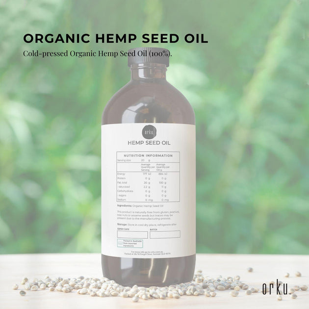 Buy 1L Organic Hemp Seed Oil - Cold Pressed Food Grade Healthy Oils Foods discounted | Products On Sale Australia