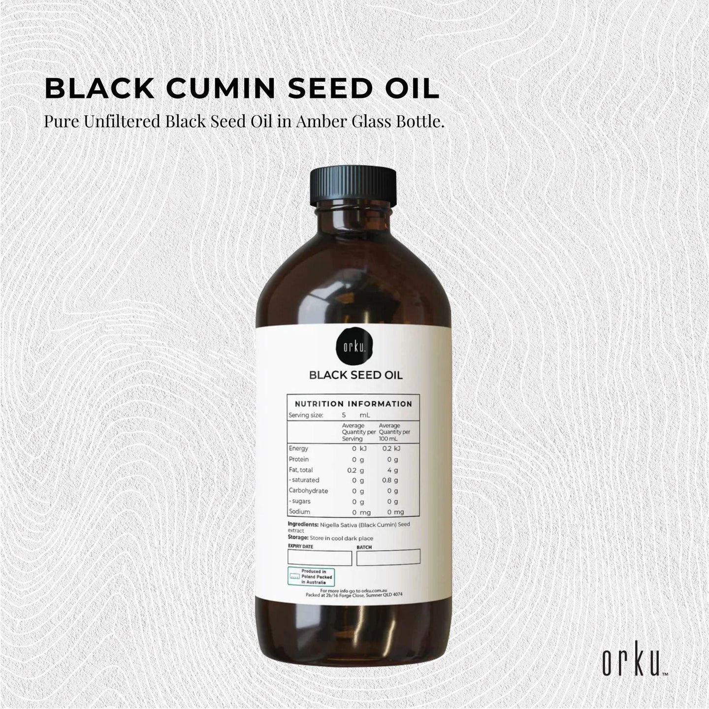 Buy 1L Pure Black Seed Oil - 100% Ethiopian Nigella Sativa Cumin Cold Pressed discounted | Products On Sale Australia