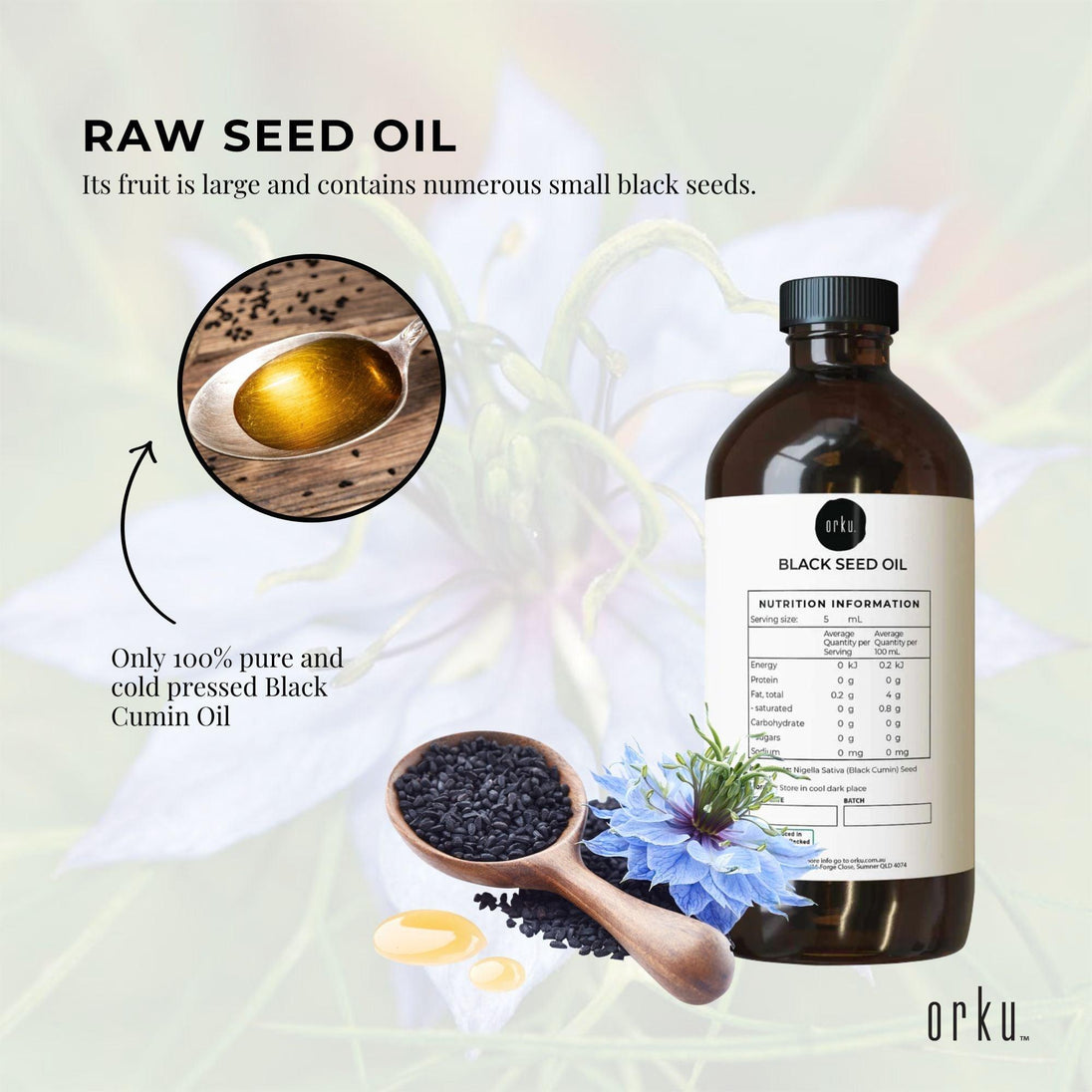 Buy 1L Pure Black Seed Oil - 100% Ethiopian Nigella Sativa Cumin Cold Pressed discounted | Products On Sale Australia