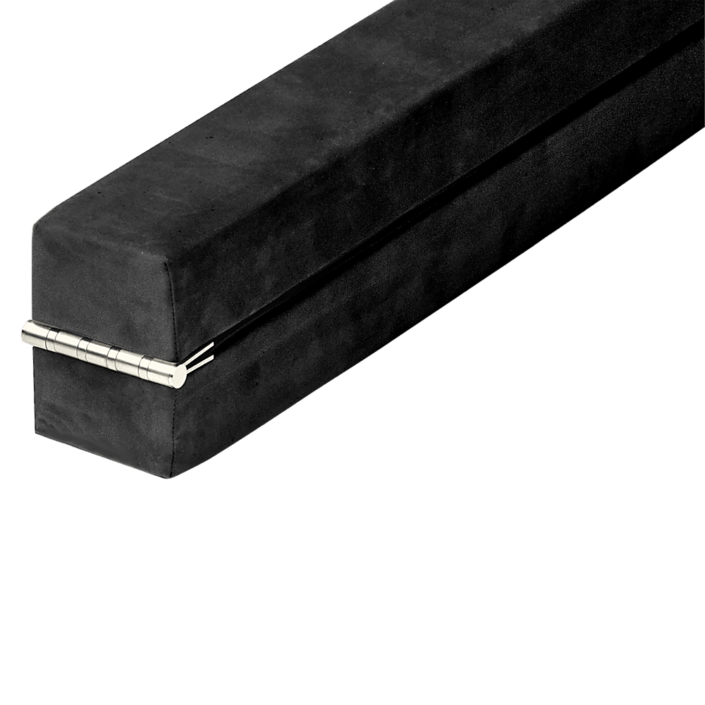 Buy 2.2m Gymnastics Folding Balance Beam Black Synthetic Suede discounted | Products On Sale Australia