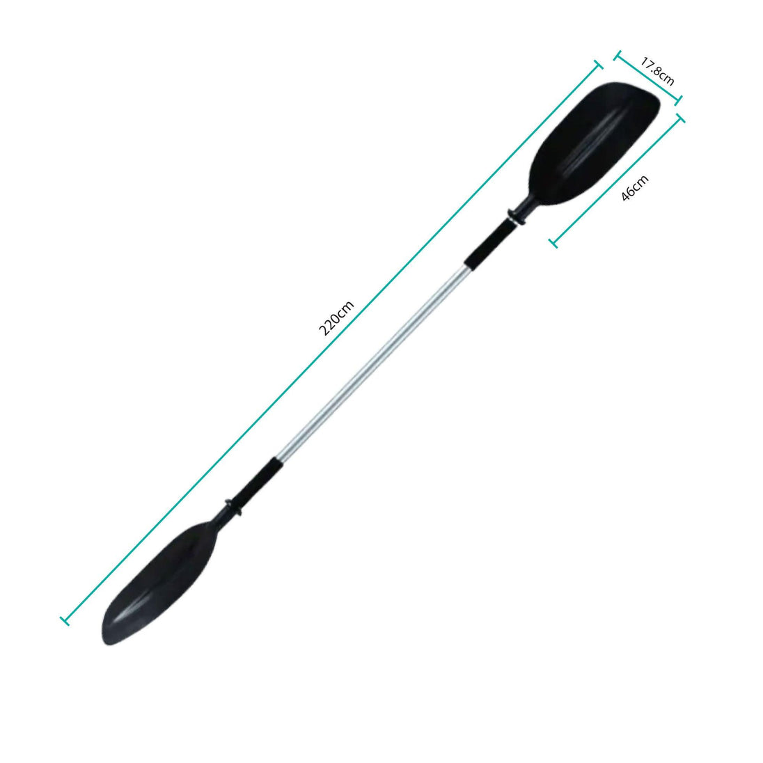 Buy 2.2M Kayak Paddle - Curved Blade Position Shift Oar Aluminium Shaft discounted | Products On Sale Australia