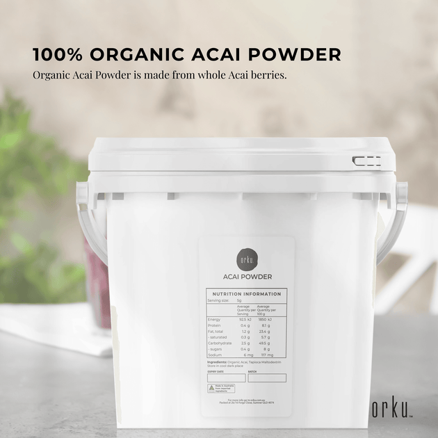 Buy 2.5kg Acai Powder Bucket 100% Organic - Pure Superfood Amazon Berries discounted | Products On Sale Australia