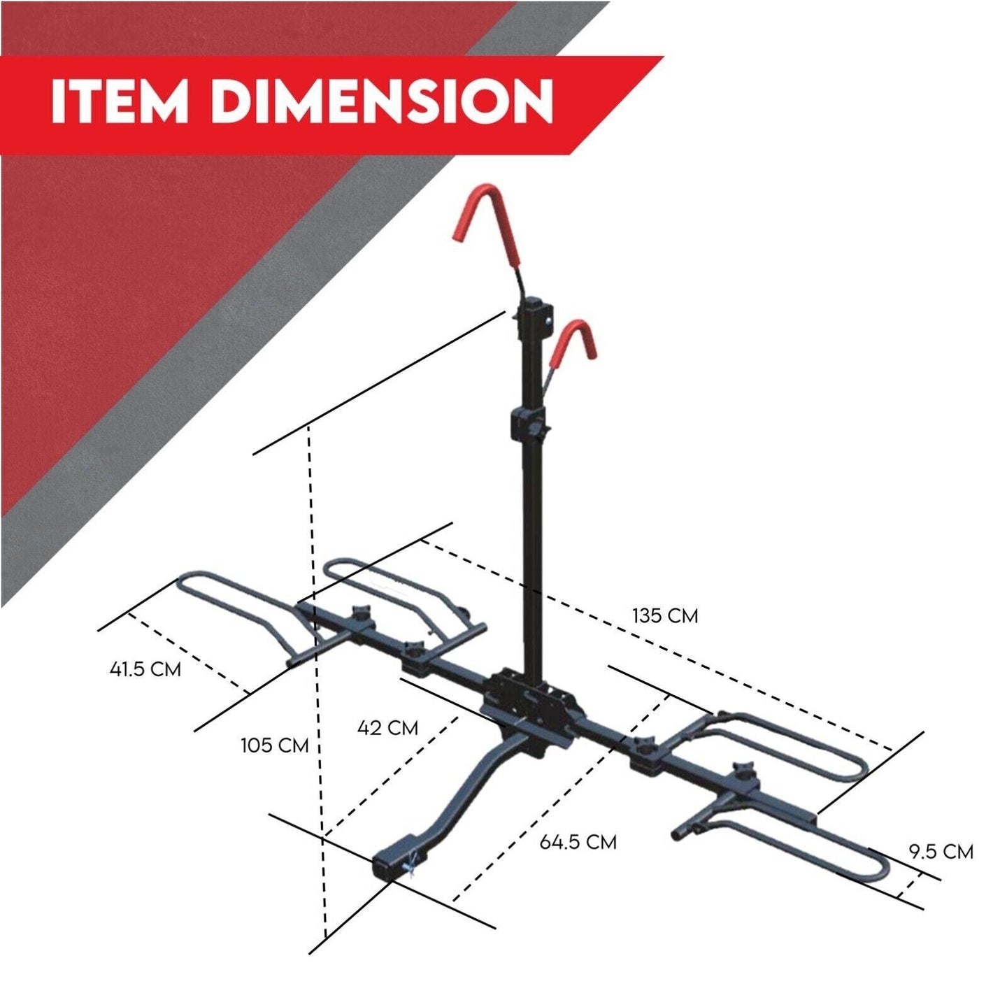 Buy 2 Bicycle Bike Rack Rear Car Carrier 2" Hitch Mount Platform Foldable discounted | Products On Sale Australia