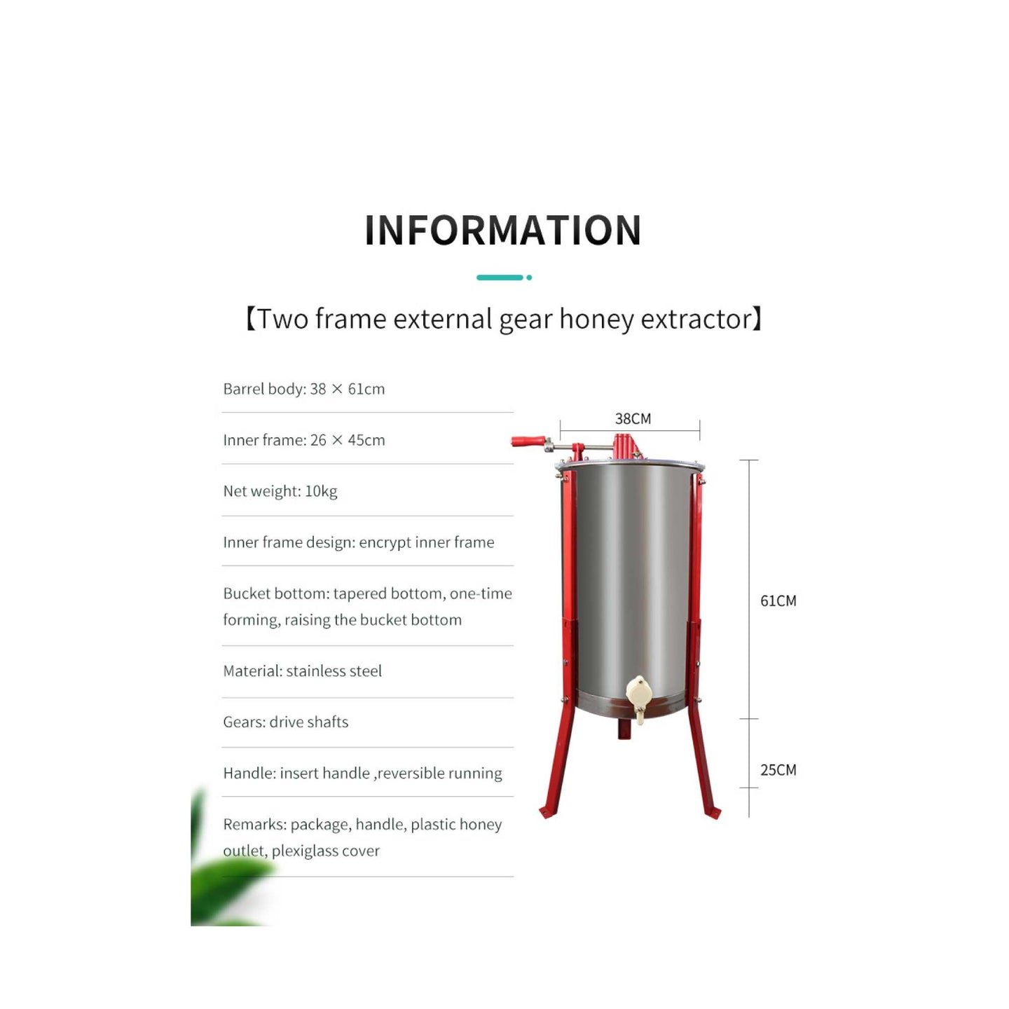 Buy 2 Frame Honey Extractor Stainless Manual Spinner Crank Honey Bee Hive Beekeeping discounted | Products On Sale Australia