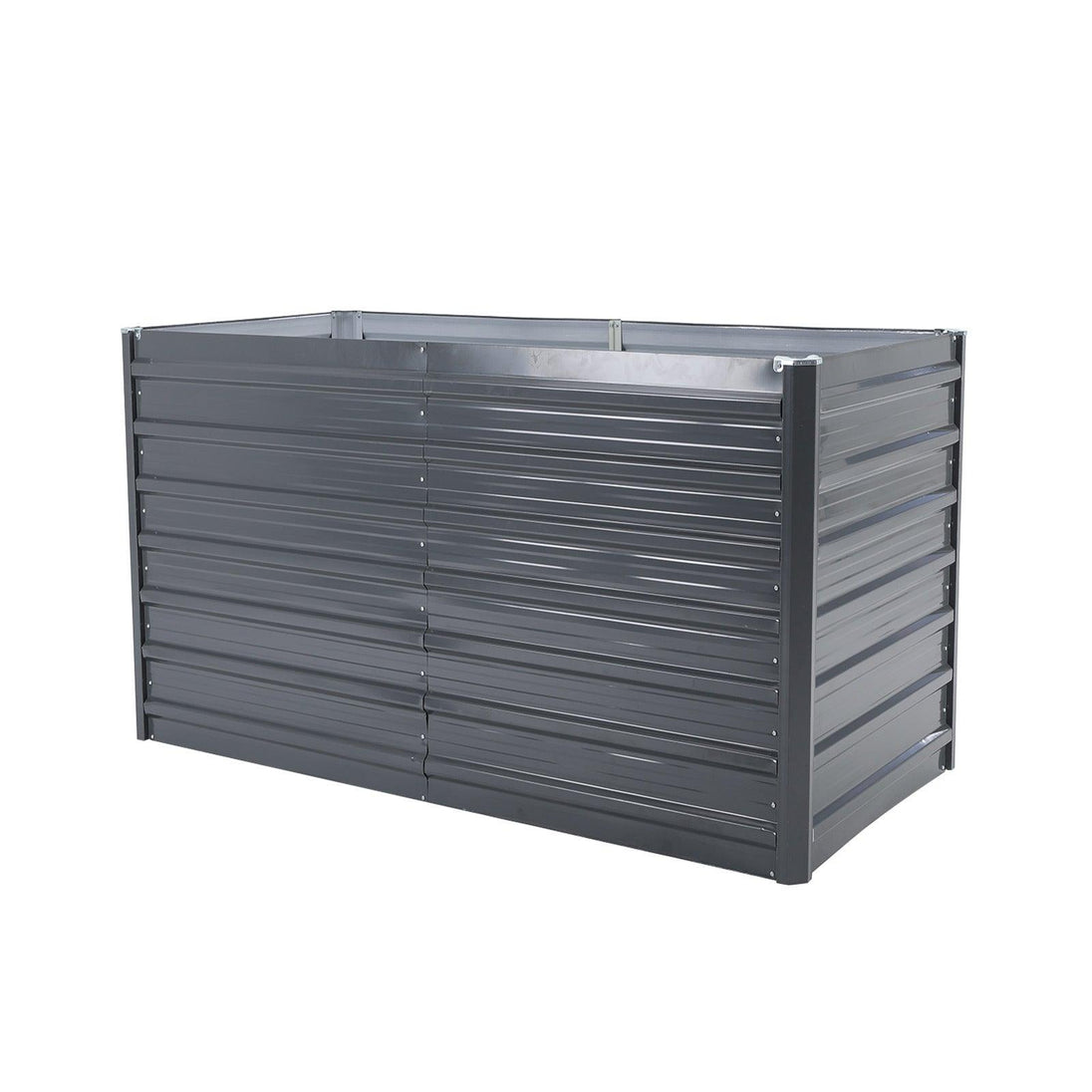 Buy 2-in-1 Raised Garden Bed Galvanised Steel Planter 240 x 80 x 77cm GREY discounted | Products On Sale Australia