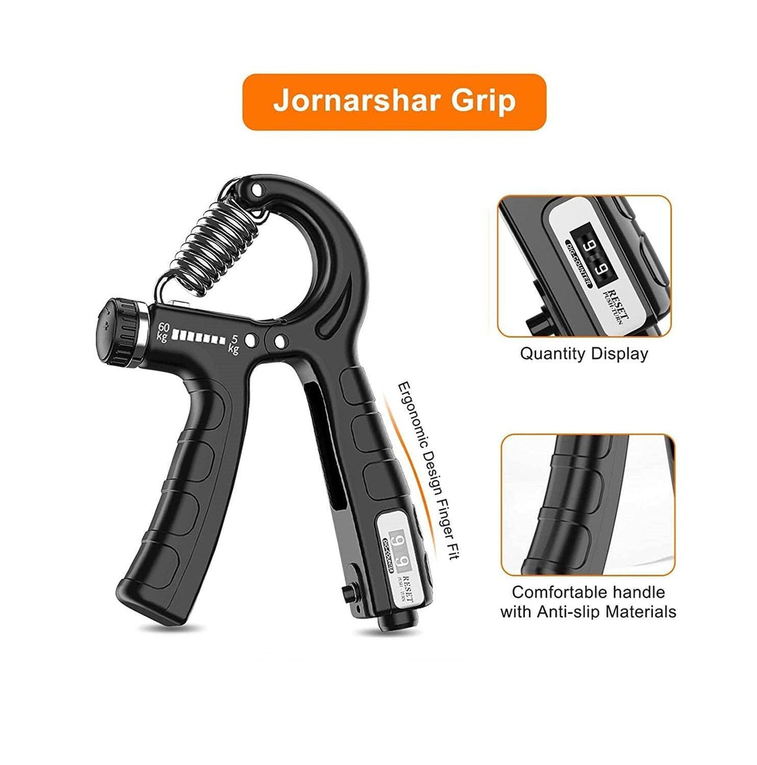 Buy 2 Pack Adjustable Hand Grip Strengthener for Hand Grip Strength and Wrist Rehabilitation (Resistance 5-60 kg) discounted | Products On Sale Australia