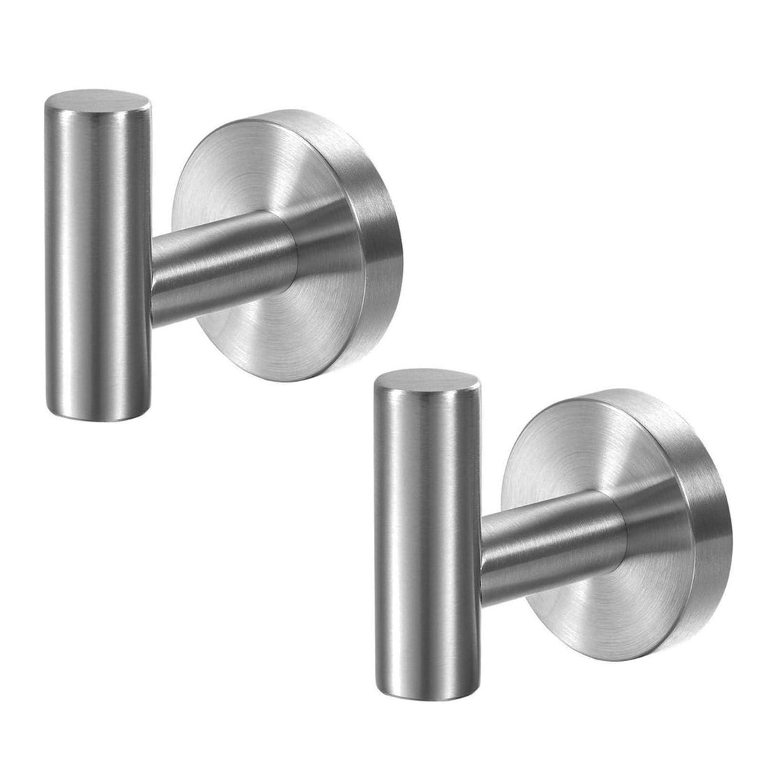 Buy 2 Pcs Wall Mount Bathroom Towel Hooks Holder Cloth Hanger Hook Kitchen Door Hanger Brushed Nickel discounted | Products On Sale Australia