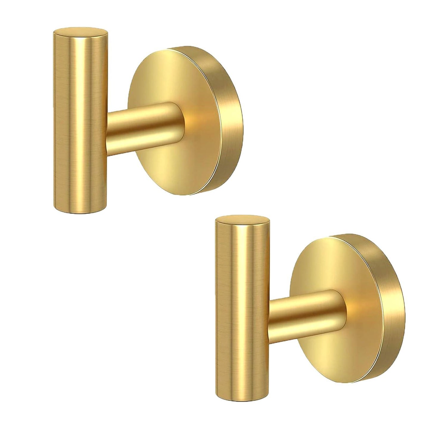 Buy 2 Pcs Wall Mount Bathroom Towel Hooks Holder Cloth Hanger Hook Kitchen Door Hanger Gold discounted | Products On Sale Australia