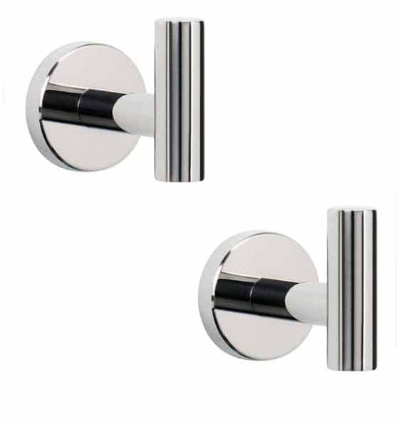 Buy 2 Pcs Wall Mount Bathroom Towel Hooks Holder Cloth Hanger Hook Kitchen Door Hanger Poliched Chrome discounted | Products On Sale Australia