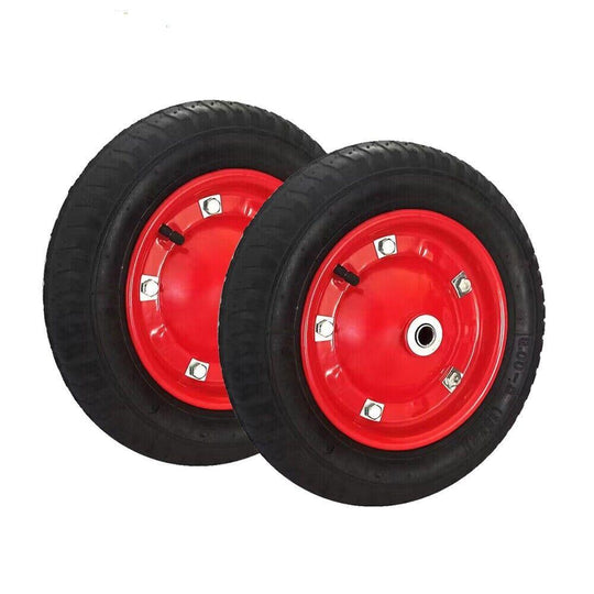 Buy 2-Piece 13inch 3.00-8 Wheelbarrow Trolley Wheel 16mm Bore Tyre Wheels Pneumatic discounted | Products On Sale Australia