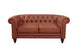 Buy 2 Seater Brown Sofa Lounge Chesterfireld Style Button Tufted in Faux Leather discounted | Products On Sale Australia