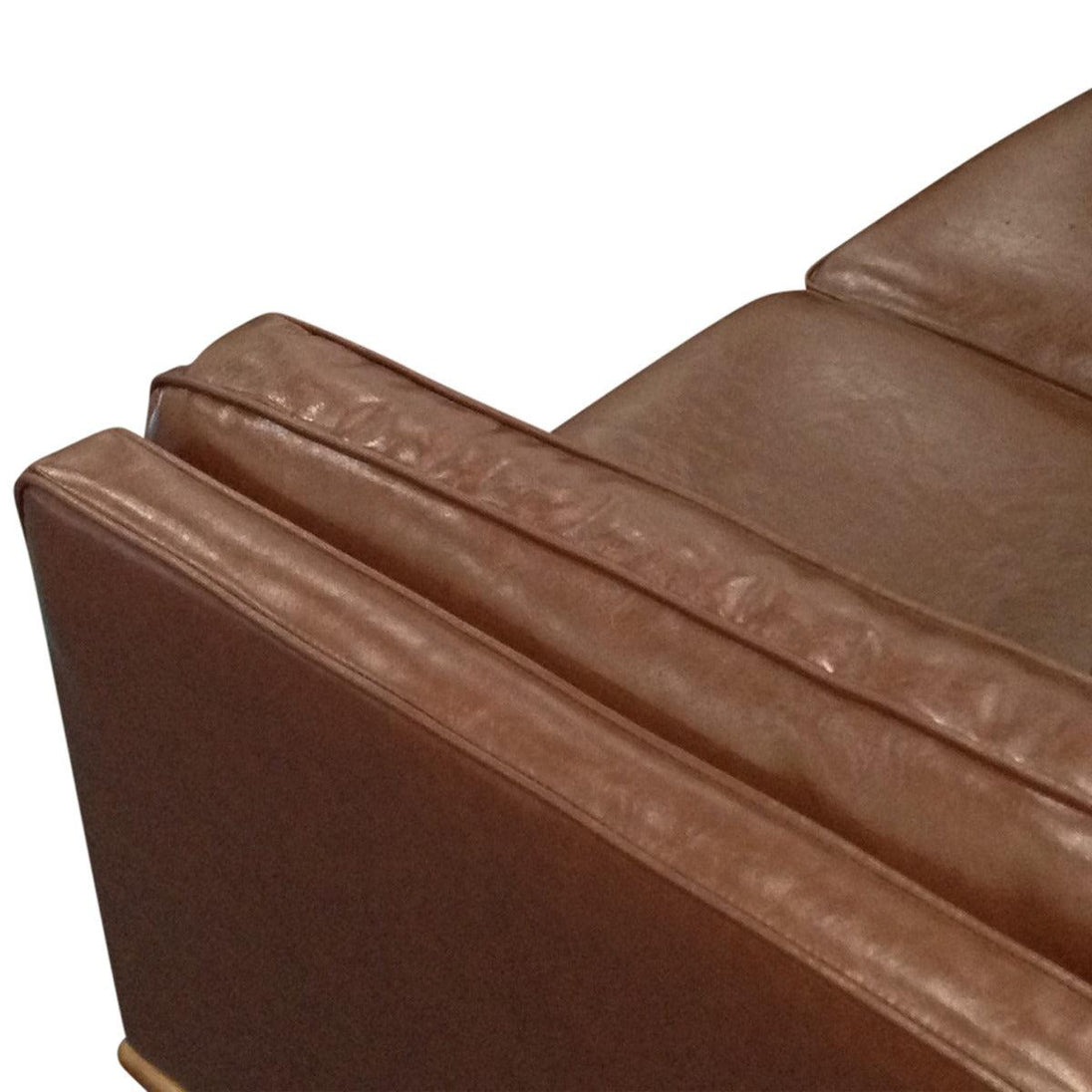 Buy 2 Seater Faux Leather Sofa Brown Modern Lounge Set for Living Room Couch with Wooden Frame discounted | Products On Sale Australia