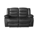 Buy 2 Seater Recliner Sofa In Faux Leather Lounge Couch in Black discounted | Products On Sale Australia