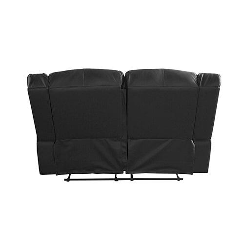 Buy 2 Seater Recliner Sofa In Faux Leather Lounge Couch in Black discounted | Products On Sale Australia