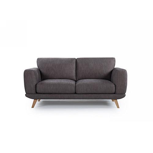 Buy 2 Seater Sofa Brown Fabric Lounge Set for Living Room Couch with Solid Wooden Frame discounted | Products On Sale Australia