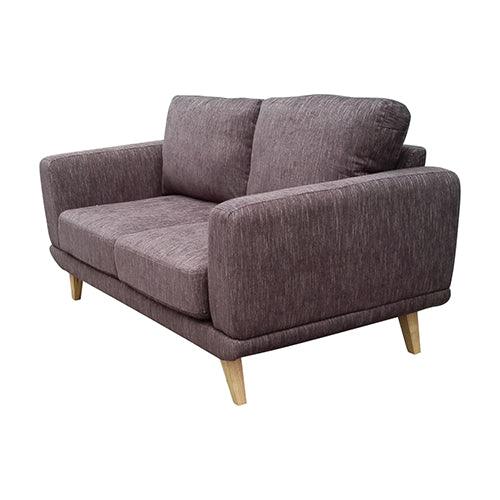 Buy 2 Seater Sofa Brown Fabric Lounge Set for Living Room Couch with Solid Wooden Frame discounted | Products On Sale Australia