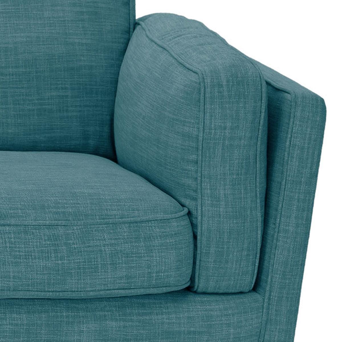 Buy 2 Seater Sofa Teal Fabric Lounge Set for Living Room Couch with Wooden Frame - discounted | Products On Sale Australia