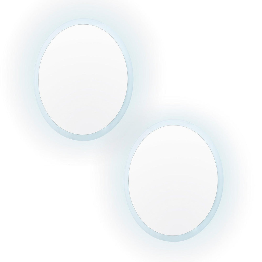 Buy 2 Set LED Wall Mirror Round Anti-Fog Bathroom 50cm discounted | Products On Sale Australia