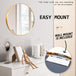 Buy 2 Set Wall Mirror Round Aluminum Frame Bathroom 50cm GOLD discounted | Products On Sale Australia