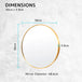 Buy 2 Set Wall Mirror Round Aluminum Frame Bathroom 50cm GOLD discounted | Products On Sale Australia