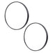 Buy 2 Set Wall Mirror Round Aluminum Frame Bathroom 70cm BLACK discounted | Products On Sale Australia