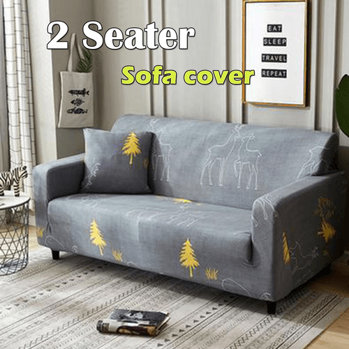 Buy 2 Sofa Covers Seater High Stretch Lounge Slipcover Protector Couch Cover discounted | Products On Sale Australia