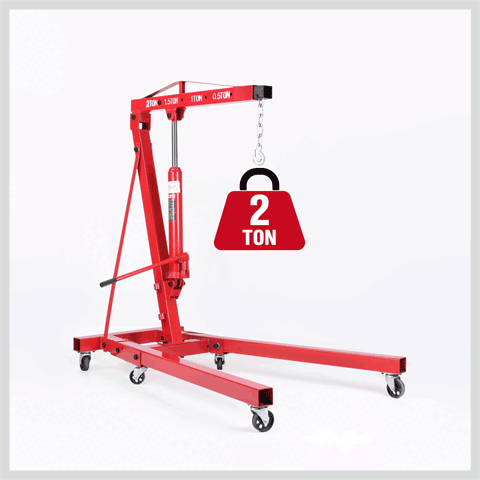 Buy 2-Ton Hydraulic Engine Crane Foldable Hoist Stand for Mobile Garage Lifting- Workshop Essential discounted | Products On Sale Australia