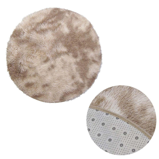 Buy 2-Toned Extra Light Weighted Shaggy Fluffy Floor Mat Natural discounted | Products On Sale Australia