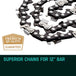 Buy 2 x 12 Baumr-AG Chainsaw Chain 12in Bar Spare Part Replacement Suits Pole Saws discounted | Products On Sale Australia